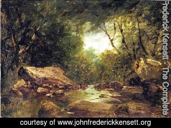 John Frederick Kensett - Brook in the Catskills