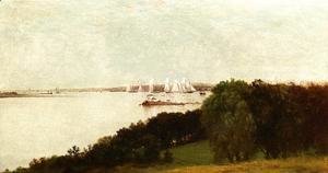 John Frederick Kensett - Newport Harbor and the Home of Ida Lewis