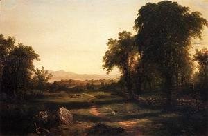 John Frederick Kensett - Path over the Field - A Reccollection of the Hudson