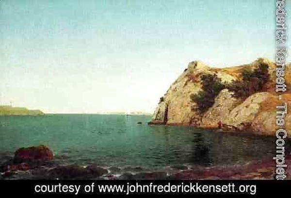 John Frederick Kensett - Beacon Rock, Newport Harbor