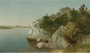John Frederick Kensett - Study Of Rocks, Newport