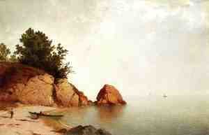 John Frederick Kensett - Beach at Beverly  1869-72