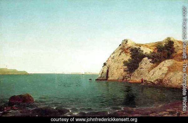 Beacon Rock at Newport Harbor  1857