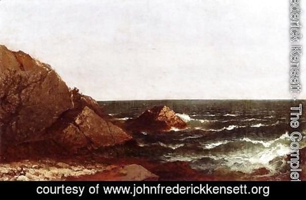 John Frederick Kensett - Rocks at Newport