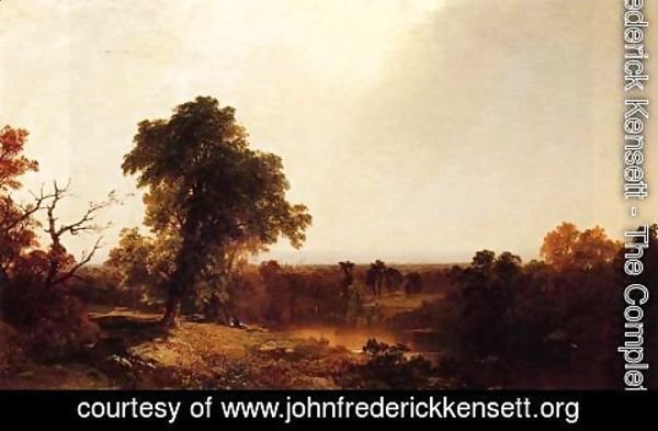 John Frederick Kensett - Autumnal River Landscape