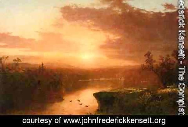 John Frederick Kensett - Sunset over Lake George