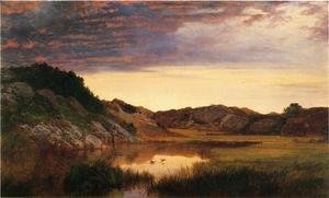 John Frederick Kensett - Sunrise among the Rocks of Paradise, Newport