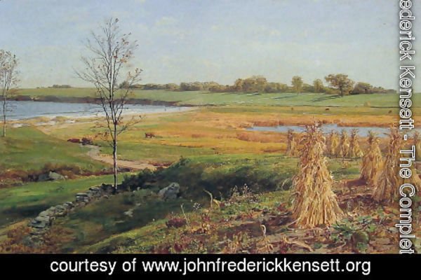 John Frederick Kensett - Connecticut Shoreline In Autumn